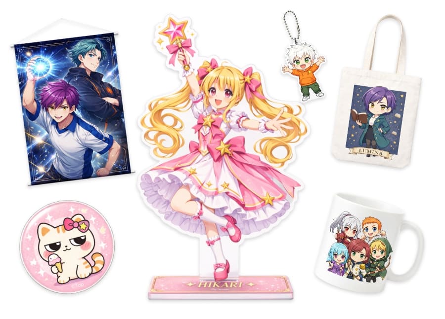 アニメグッズ制作のイメージ